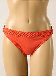 Bas de maillot de bain effet matière satinée culotte orange IODUS femme