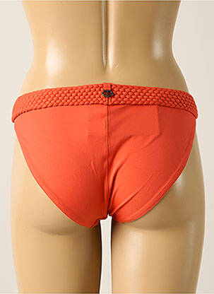 Bas de maillot de bain effet matière satinée culotte orange IODUS femme