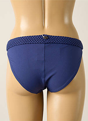 Bas de maillot de bain effet matière satinée culotte bleu IODUS femme