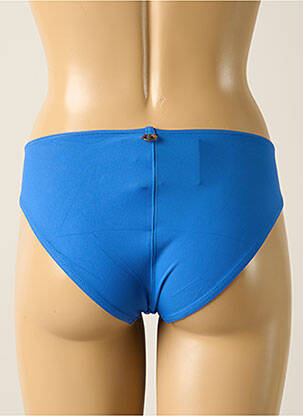 Bas de maillot de bain effet matière satinée culotte bleu IODUS femme