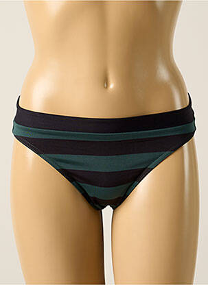 Bas de maillot de bain effet matière satinée culotte vert IODUS femme