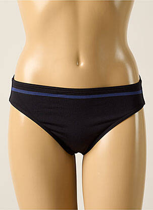 Bas de maillot de bain effet matière satinée culotte noir IODUS femme