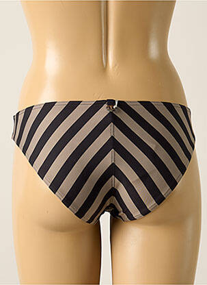 Bas de maillot de bain effet matière satinée culotte noir IODUS femme