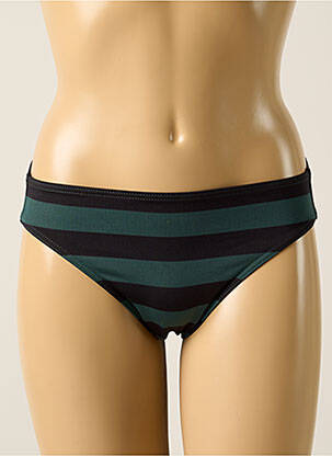 Bas de maillot de bain imprimé rayures culotte vert IODUS femme
