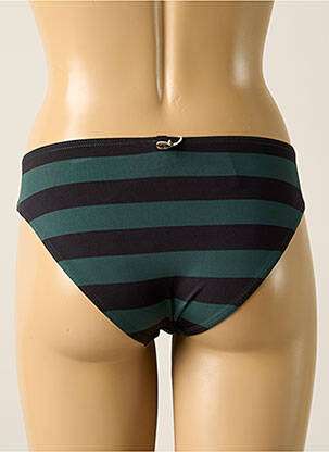 Bas de maillot de bain effet matière satinée culotte vert IODUS femme