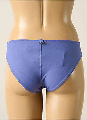 Bas de maillot de bain effet matière satinée culotte bleu IODUS femme