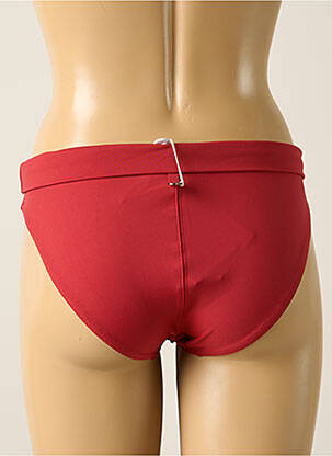 Bas de maillot de bain effet matière satinée culotte rouge IODUS femme