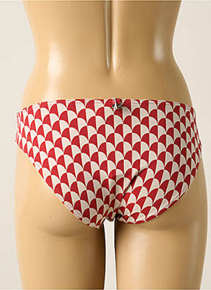 Bas de maillot de bain imprimé fantaisie culotte rouge IODUS femme
