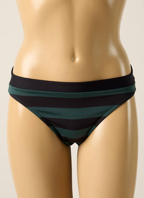Bas de maillot de bain effet matière satinée culotte vert IODUS femme