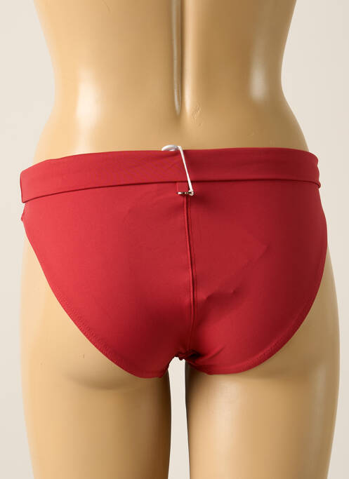 Bas de maillot de bain effet matière satinée culotte rouge IODUS femme
