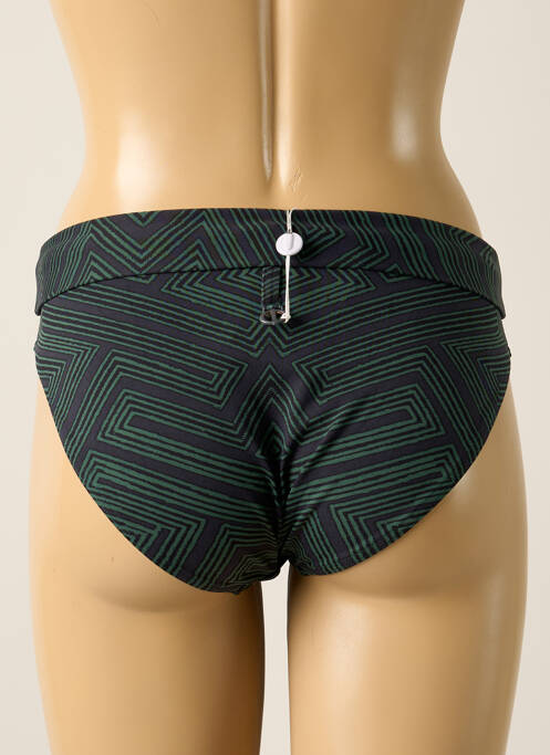 Bas de maillot de bain effet matière satinée culotte vert IODUS femme