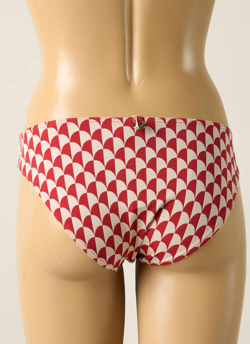 Bas de maillot de bain imprimé fantaisie culotte rouge IODUS femme