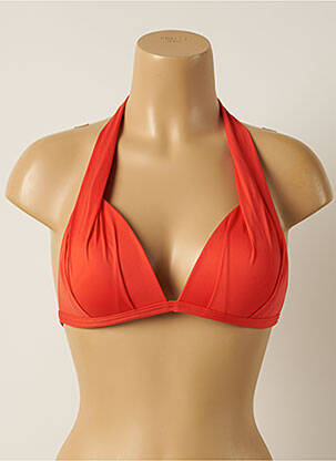 Haut de maillot de bain fermeture liens à nouer haut soutien-gorge balconnet orange IODUS femme