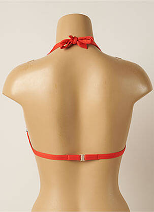 Haut de maillot de bain fermeture liens à nouer haut soutien-gorge balconnet orange IODUS femme