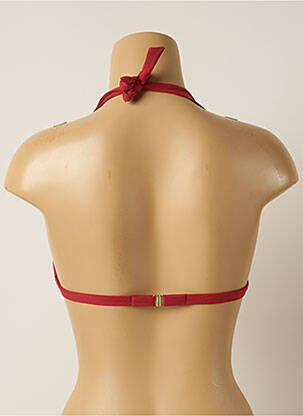 Haut de maillot de bain fermeture liens à nouer haut soutien-gorge balconnet rouge IODUS femme