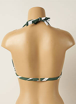 Haut de maillot de bain fermeture liens à nouer haut soutien-gorge balconnet vert IODUS femme