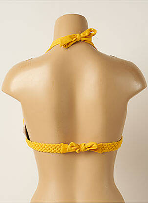 Haut de maillot de bain stretch haut soutien-gorge push-up jaune IODUS femme
