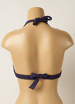Haut de maillot de bain stretch haut soutien-gorge push-up bleu IODUS femme