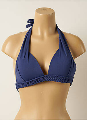 Haut de maillot de bain stretch haut soutien-gorge push-up bleu IODUS femme