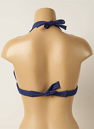 Haut de maillot de bain stretch haut soutien-gorge push-up bleu IODUS femme