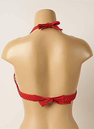 Haut de maillot de bain stretch haut soutien-gorge push-up rouge IODUS femme