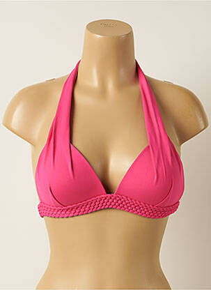Haut de maillot de bain stretch haut soutien-gorge push-up rose IODUS femme