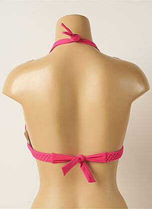 Haut de maillot de bain stretch haut soutien-gorge push-up rose IODUS femme