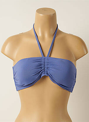 Haut de maillot de bain fermeture liens à nouer haut soutien-gorge balconnet violet IODUS femme
