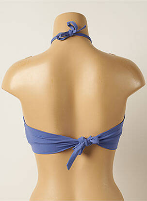 Haut de maillot de bain fermeture liens à nouer haut soutien-gorge balconnet violet IODUS femme