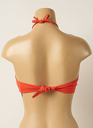 Haut de maillot de bain fermeture liens à nouer haut soutien-gorge balconnet orange IODUS femme