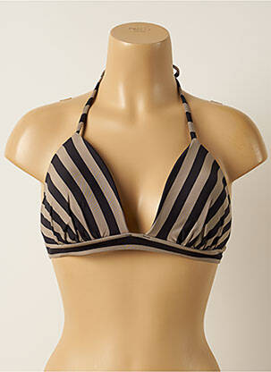 Haut de maillot de bain fermeture liens à nouer haut triangles gris IODUS femme