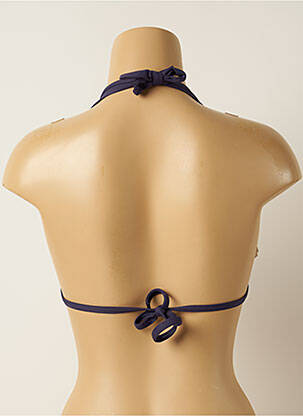 Haut de maillot de bain fermeture liens à nouer haut soutien-gorge push-up violet IODUS femme