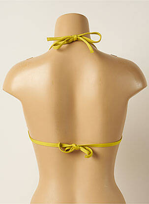 Haut de maillot de bain fermeture liens à nouer haut soutien-gorge push-up vert IODUS femme