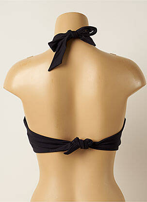 Haut de maillot de bain fermeture liens à nouer haut soutien-gorge moulé noir IODUS femme