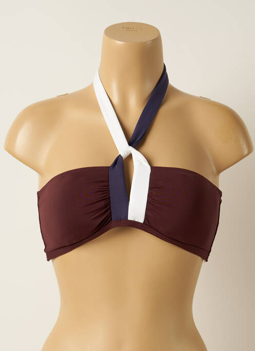 Haut de maillot de bain marron IODUS pour femme