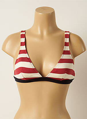 Haut de maillot de bain fermeture liens à nouer haut soutien-gorge balconnet rouge IODUS femme