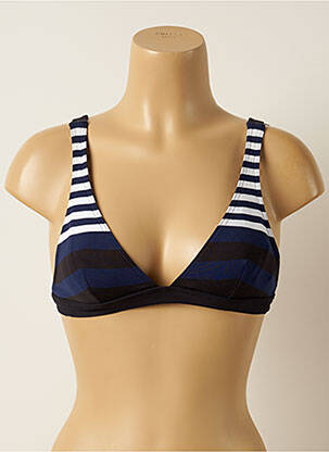 Haut de maillot de bain fermeture liens à nouer haut triangles bleu IODUS femme