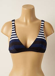 Haut de maillot de bain fermeture liens à nouer haut triangles bleu IODUS femme
