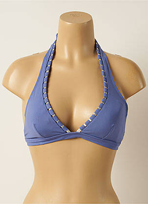 Haut de maillot de bain fermeture liens à nouer haut triangles violet IODUS femme