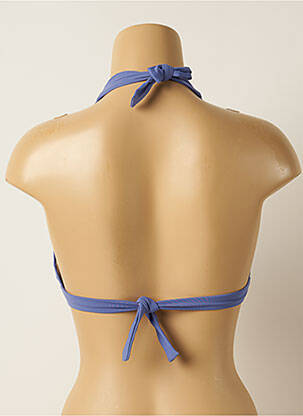 Haut de maillot de bain fermeture liens à nouer haut triangles violet IODUS femme