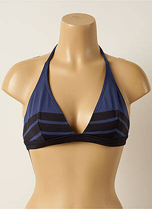 Haut de maillot de bain fermeture liens à nouer haut triangles bleu IODUS femme