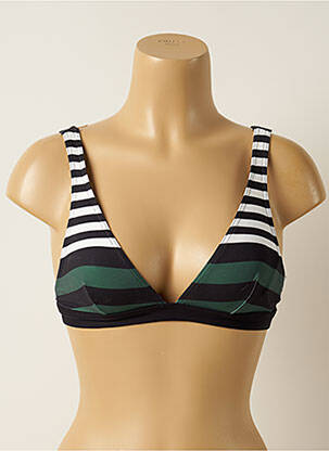Haut de maillot de bain fermeture liens à nouer haut triangles vert IODUS femme