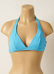 Haut de maillot de bain fermeture liens à nouer haut triangles bleu IODUS femme