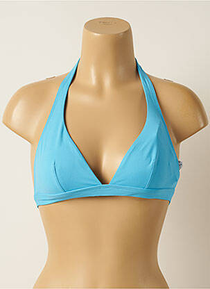 Haut de maillot de bain fermeture liens à nouer haut triangles bleu IODUS femme