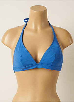 Haut de maillot de bain fermeture liens à nouer haut triangles bleu IODUS femme