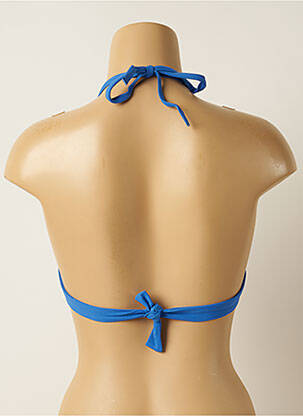 Haut de maillot de bain fermeture liens à nouer haut triangles bleu IODUS femme
