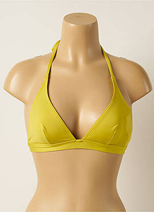 Haut de maillot de bain fermeture liens à nouer haut triangles vert IODUS femme