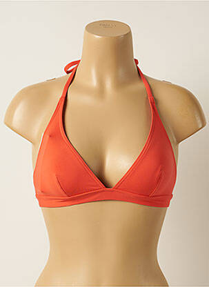 Haut de maillot de bain fermeture liens à nouer haut triangles orange IODUS femme