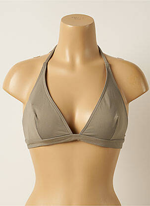 Haut de maillot de bain fermeture liens à nouer haut triangles gris IODUS femme