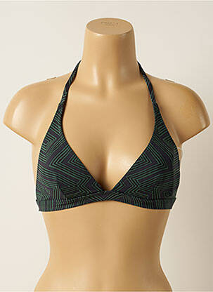 Haut de maillot de bain fermeture liens à nouer haut triangles vert IODUS femme